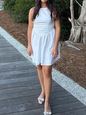 wild fable Cream Satin-Effect Dress